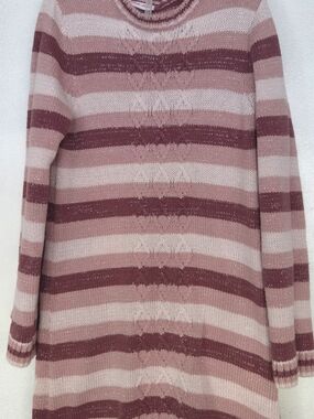 Striped Pink Crewneck Women’s Sweater